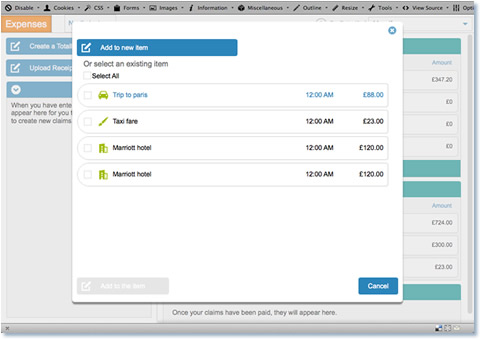 Publicis expenses screengrab