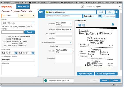 Publicis expenses screengrab